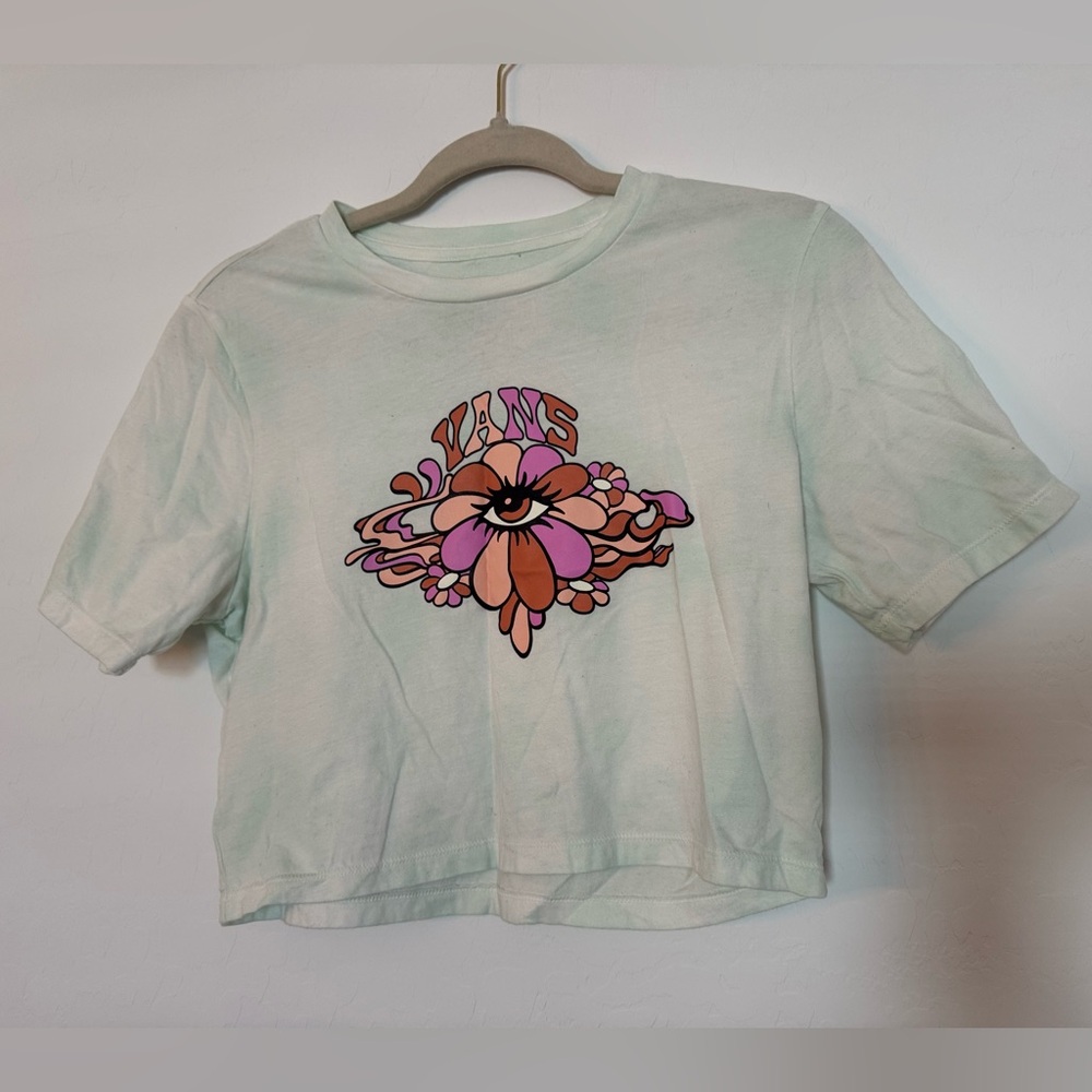 Vans Light Green Tee Eye Flower Medium